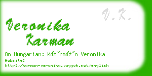 veronika karman business card